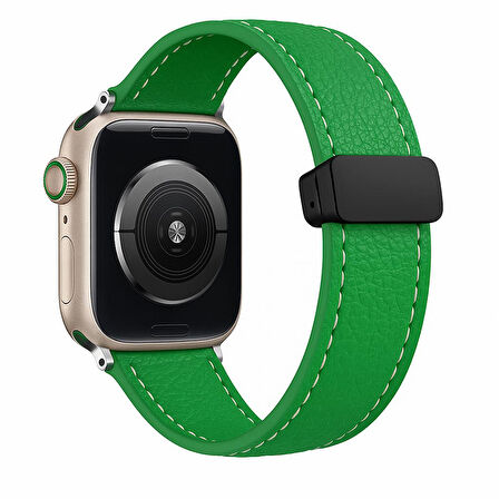 Samsung Galaxy Watch 4 5 6 7 FE 40 44 Classic 42 43 46 47 mm Kordon Magnetli PU Deri Kordon 20mm