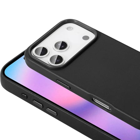 Apple iPhone 17 Pro Kılıf Wireless Şarj Özellikli PU Deri Görünümlü Kupra Kapak