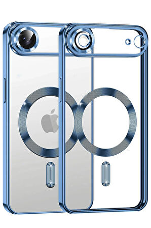 Apple iPhone 17 Air için Magsafe ile uyumlu Kılıf Kamera Lensli Korumalı Şeffaf Silikon Kapak