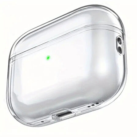 Apple Airpods Pro 3. Nesil ile uyumlu Kılıf Şeffaf Kristal Silikon Sert PC Şeffaf Case 14