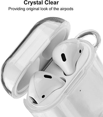 Apple Airpods 1/2. Nesil ile uyumlu Kılıf Kristal Silikon Şeffaf Case