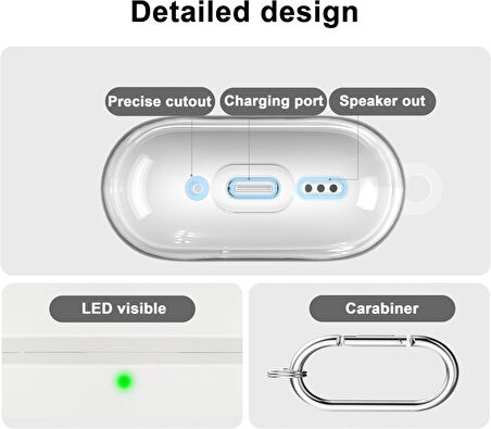 Apple Airpods 4. Nesil ile uyumlu Kılıf Kristal Silikon Şeffaf Case
