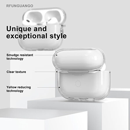 Apple Airpods 1/2. Nesil ile uyumlu Kılıf Kristal Silikon Şeffaf Case
