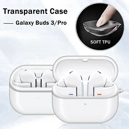 Samsung Galaxy Buds 3 / 3 Pro Kılıf Kristal Silikon Şeffaf Case
