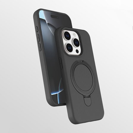 Apple iPhone 14 Pro Max Kılıf M-safe Şarj Özellikli Standlı Zore Samara Kapak