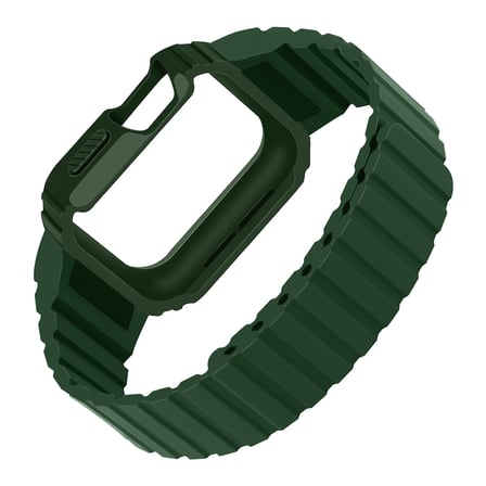 Apple Watch 10/11 Serisi 46mm Kordon Armour Defens Kasa Koruyuculu Silikon Band 142