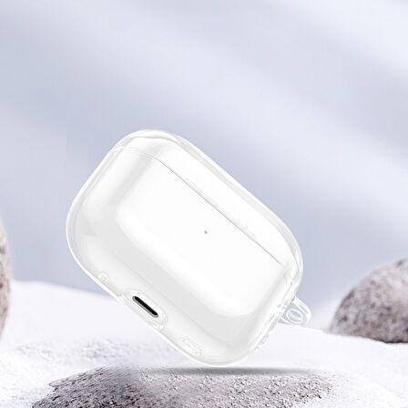 Apple Airpods Pro 3 Kılıf Şeffaf Kristal Silikon Sert PC Şeffaf Case 14
