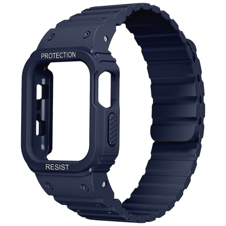 Apple Watch 10/11 42mm-38/40/41mm Kordon Armour Defens Kasa Koruyuculu Silikon Band 142 2/3/4/5/6/se/7/8/9