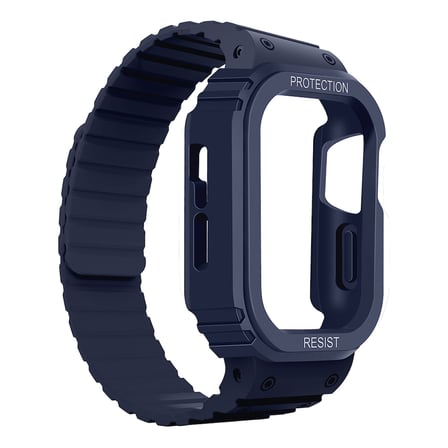 Apple Watch 10/11 42mm-38/40/41mm Kordon Armour Defens Kasa Koruyuculu Silikon Band 142 2/3/4/5/6/se/7/8/9