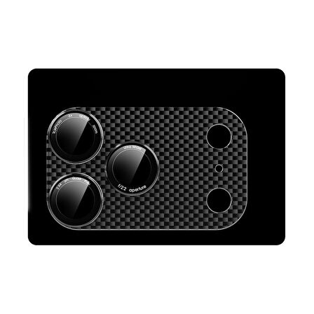 Apple iPhone 17 Pro Max Yansıma Önleyici AR+AF Teknoloji Karbon FULL Kamera Lens Koruyucu CL-21