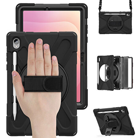 Samsung Galaxy Tab S11 11inç 2025 Kılıf Defender Askılı Zırhlı Tank Case X736 X730