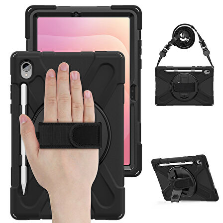 Samsung Galaxy Tab S11 11inç 2025 Kılıf Defender Askılı Zırhlı Tank Case X736 X730