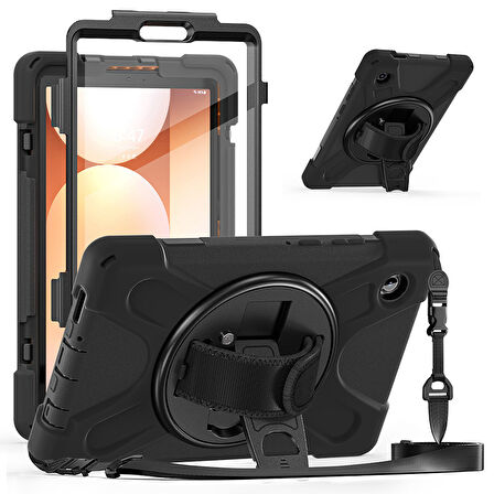 Samsung Galaxy Tab A11 8.7inç Kılıf Defender Askılı Zırhlı Tank Case X133 X135 135F