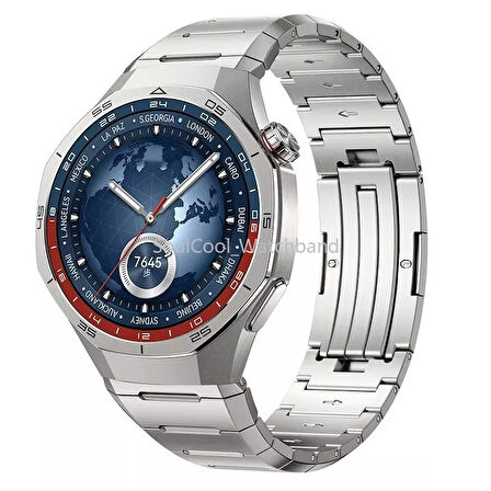 Huawei Watch GT 6/5/4/3/2 Pro 46mm (22MM) Kordon Metal Titanyum Saate Orjinal 1e-1 Uyum+Kısıltma Apratı