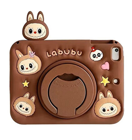 Samsung Galaxy Tab A9 Plus X210 X213 X215 X217 Kılıf Cute Dolls Standlı Eğlenceli 3D Karekterli Çocuk Kılıfı