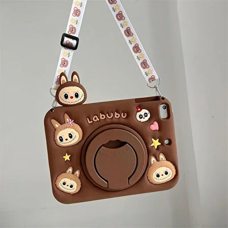 Samsung Galaxy Tab A9 Plus X210 X213 X215 X217 Kılıf Cute Dolls Standlı Eğlenceli 3D Karekterli Çocuk Kılıfı