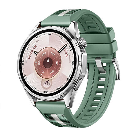 Samsung Galaxy Watch 46mm Watch 3 45mm Kordon Lansman Kumaş Dikişli Silikon 102