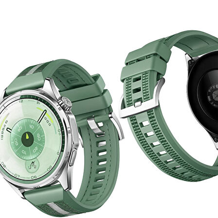 Samsung Galaxy Watch 46mm Watch 3 45mm Kordon Lansman Kumaş Dikişli Silikon 102