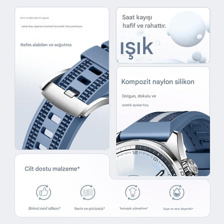 Xiaomi Redmi Watch 5 Active/Lite Haylou Solar LS05 Kordon Lansman Kumaş Dikişli Silikon 102