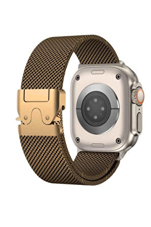 Apple Watch 44/45/46/49mm Kordon Titanyum Kelebek Klipsli Milano Loop 121 2/3/4/5/6/se/7/8/9/10/11/ultra