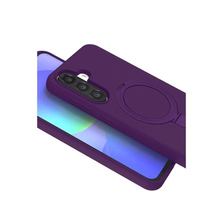 Samsung Galaxy A56 Kılıf Slikon M-safe Şarj Uyumlu Silikon Standlı Regal Kapak