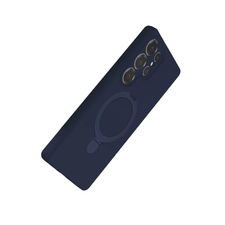 Samsung Galaxy S23 Ultra Kılıf Slikon M-safe Şarj Uyumlu Silikon Standlı Regal Kapak