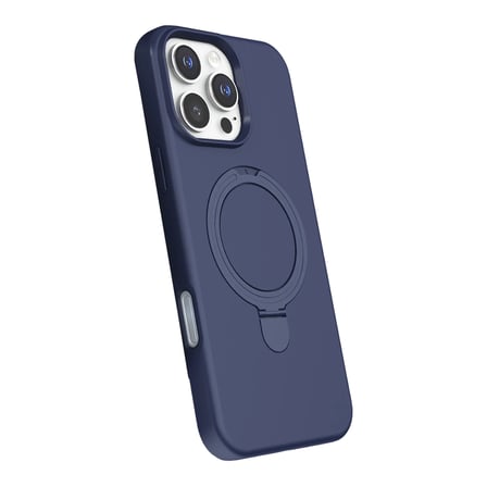 Apple iPhone 16 Pro Max Kılıf Slikon M-safe Şarj Uyumlu Silikon Standlı Regal Kapak