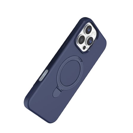 Apple iPhone 16 Pro Max Kılıf Slikon M-safe Şarj Uyumlu Silikon Standlı Regal Kapak