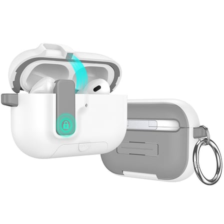 Apple Airpods 4. Nesil ile uyumlu Kılıf Standlı Kilitli TPU Premium Matte Trip Case