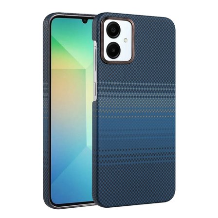 Samsung Galaxy A07 4G Kılıf Kevlar Desenli Karbon M-Safe Magnetik Şarj VEGA-Msafe