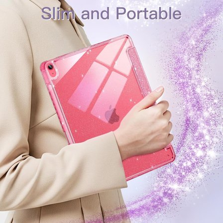 Apple iPad Air 11inç M4/M3/M2 2026-2024 Kılıf Grafiti Şeffaf Kalem Bölmeli