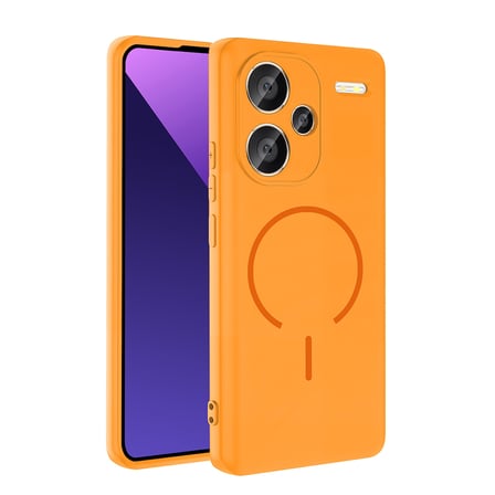 Xiaomi Redmi Note 13 Pro Plus 5G Kılıf Yumuşak Dokulu M-safe Şarj Özellikli Meta Kapak