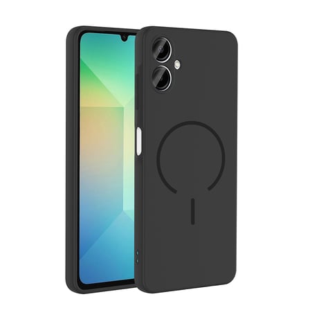 Samsung Galaxy A06 Kılıf Yumuşak Dokulu M-safe Şarj Özellikli Meta Kapak