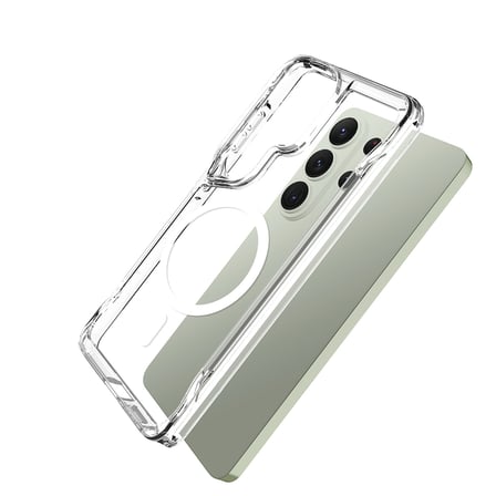 Samsung Galaxy S26 Ultra için Magsafe ile uyumlu Kılıf Sert Şeffaf T-Max Standlı Kapak