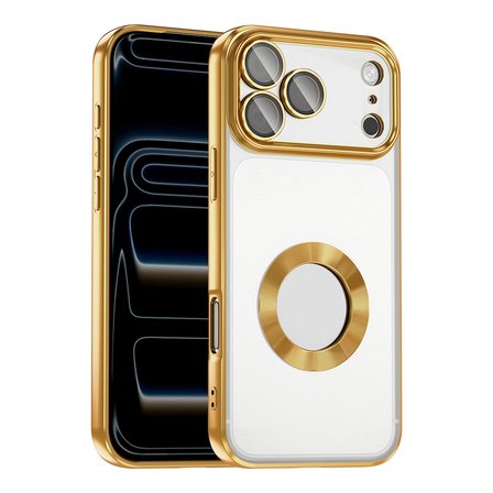 Apple iPhone 17 Pro Kılıf Kamera Korumalı Logo Gösteren Şeffaf Kapak