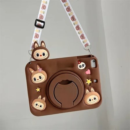 Honor Pad X8 10.1inç Kılıf Cute Dolls Standlı Eğlenceli 3D Karekterli Çocuk Kılıfı (Düz Pad 8 Değildir)