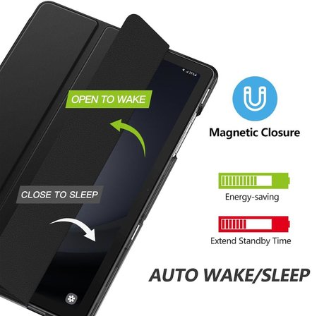 Samsung Galaxy Tab A11 8.7inç Kılıf PU Deri Smart Standlı Case Uyku Modlu X133 X135 X135F