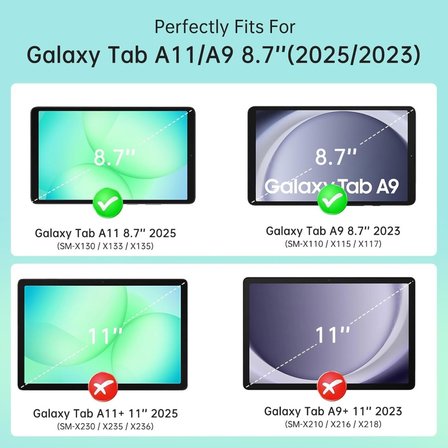 Samsung Galaxy Tab A11 8.7inç Kılıf PU Deri Smart Standlı Case Uyku Modlu X133 X135 X135F