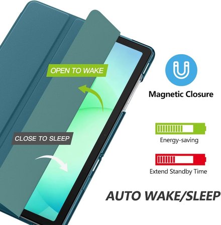 Samsung Galaxy Tab A11 8.7inç Kılıf PU Deri Smart Standlı Case Uyku Modlu X133 X135 X135F