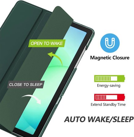 Samsung Galaxy Tab A11 Plus 11inç X230 Kılıf PU Deri Smart Standlı Case Uyku Modlu X235 X236F