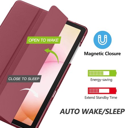 Samsung Galaxy Tab A11 Plus 11inç X230 Kılıf PU Deri Smart Standlı Case Uyku Modlu X235 X236F