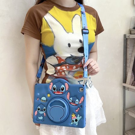 Samsung Galaxy Tab A11 Plus / A9 Plus 11inç X230 X210 Kılıf Cute Dolls Standlı Eğlenceli 3D Karekterli Çocuk Kılıfı