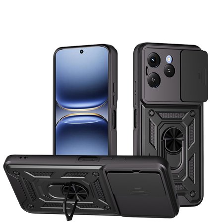 Tecno Spark 40 4G Kılıf Kamera Korumalı Zırh Tank Sürgülü Vega Kapak