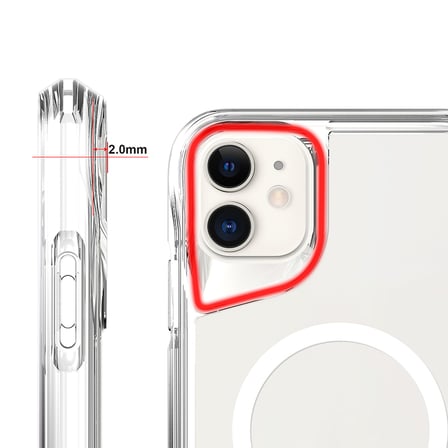 Apple iPhone 11 Kılıf M-safe Şarj Özellikli Sert Şeffaf T-Max Standlı Kapak