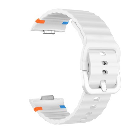 Huawei Watch Fit 4/Fit 4 Pro/Fit 3 Kordon Dekoratif Örgü Çizgili Spor Silikon Kayış