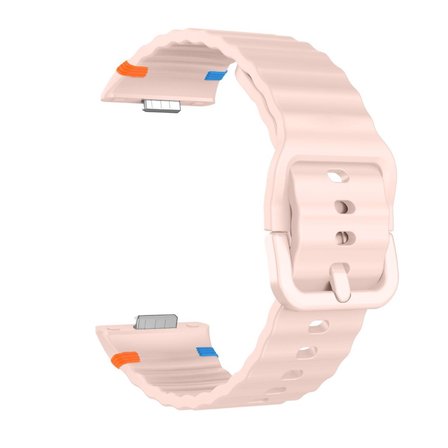 Huawei Watch Fit 4/Fit 4 Pro/Fit 3 Kordon Dekoratif Örgü Çizgili Spor Silikon Kayış