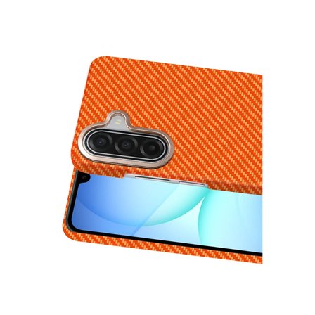 Samsung Galaxy A17 5G Kılıf Kevlar Desenli Karbon M-Safe Magnetik Şarj VEGA-Msafe