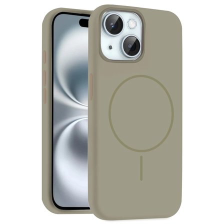 Apple iPhone 15 Kılıf Lansaman Silikon M-Safe Magnetik Şarj Jully Kapak