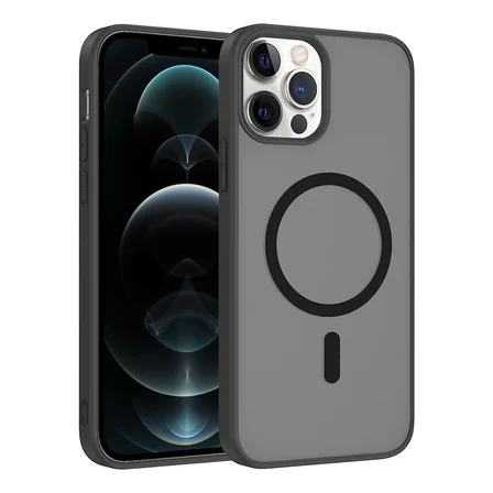Apple iPhone 12 Pro Kılıf M-safe Şarj Özellikli Mat Babet Kapak