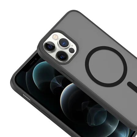 Apple iPhone 12 Pro Kılıf M-safe Şarj Özellikli Mat Babet Kapak